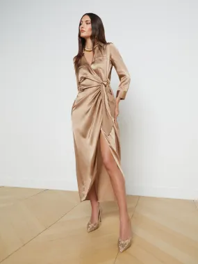 61283CLWdkcp L'Agence Kadi Wrap Dress