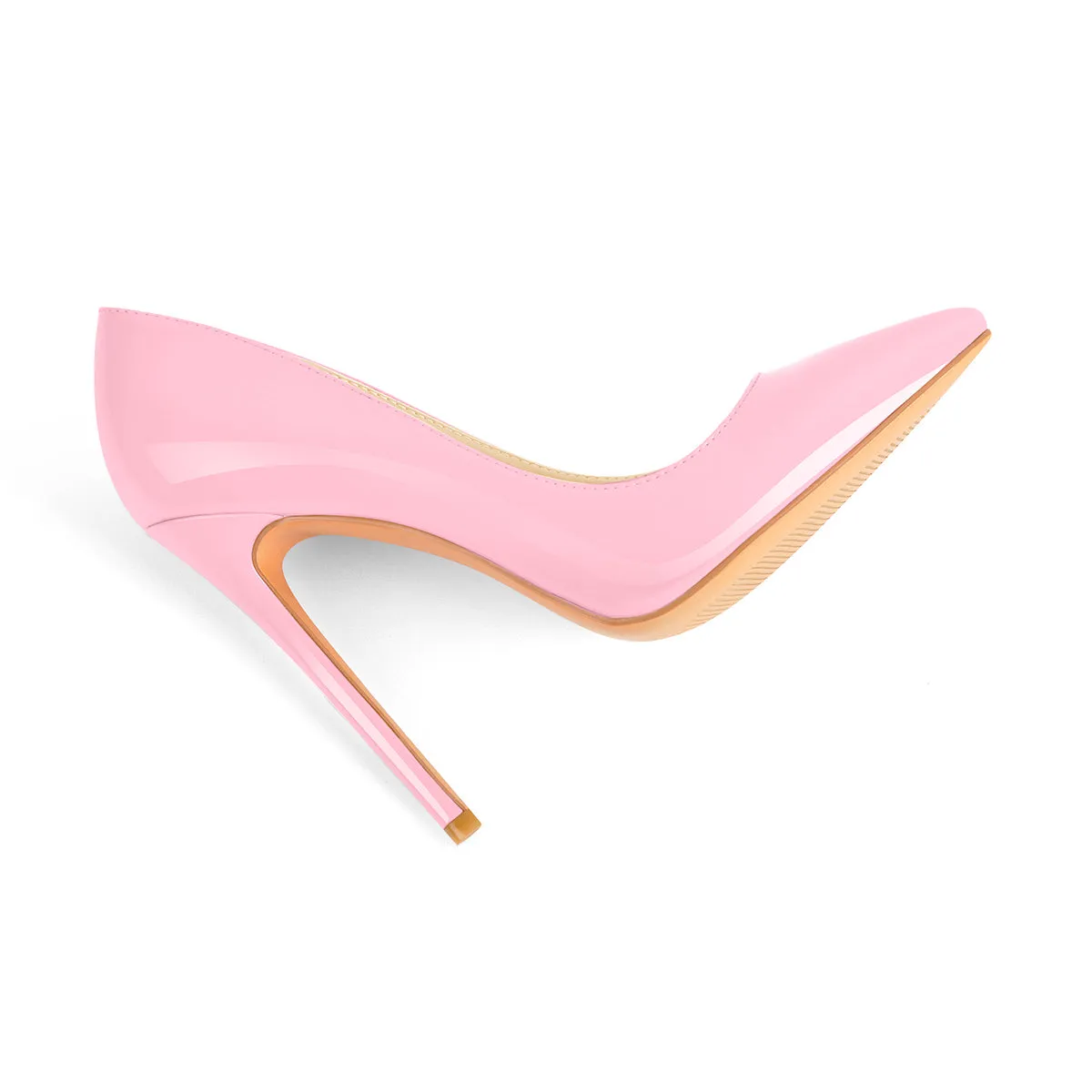 8cm 10cm 12cm Pink Pointed Toe Slip On High Heel Pumps