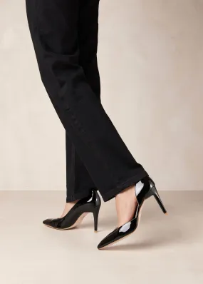 Amelia Onix Black Leather Pumps