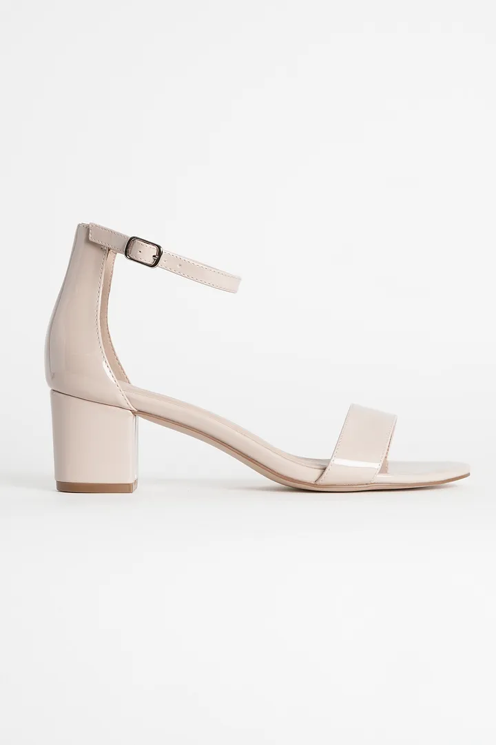 Ankle Strap Low Block Heels