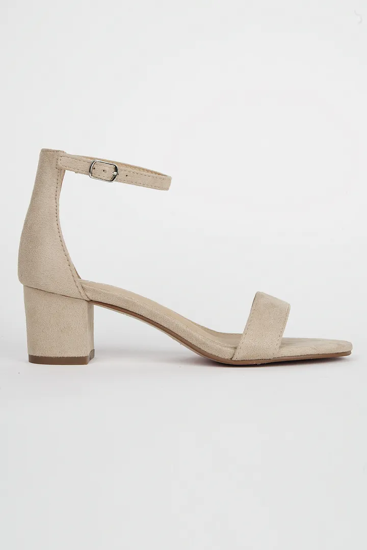 Ankle Strap Low Block Heels