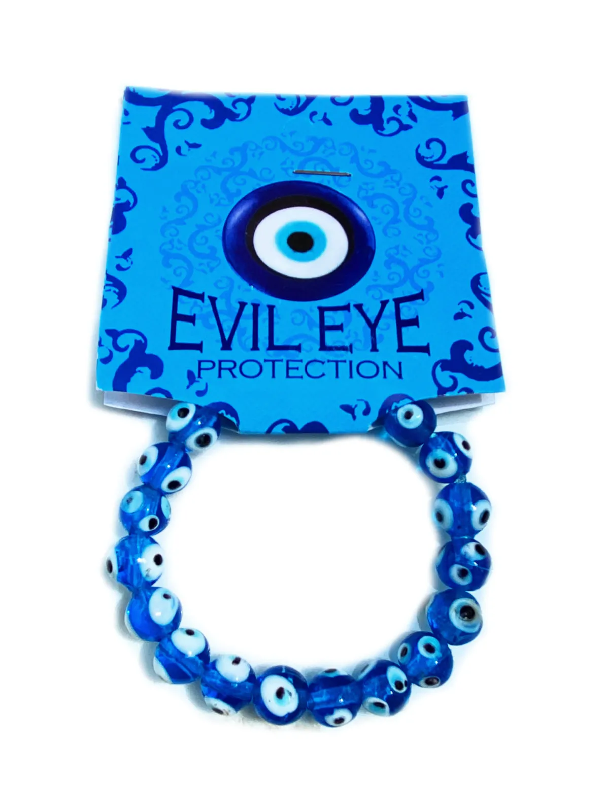 Aqua Evil Eye Beaded Bracelet