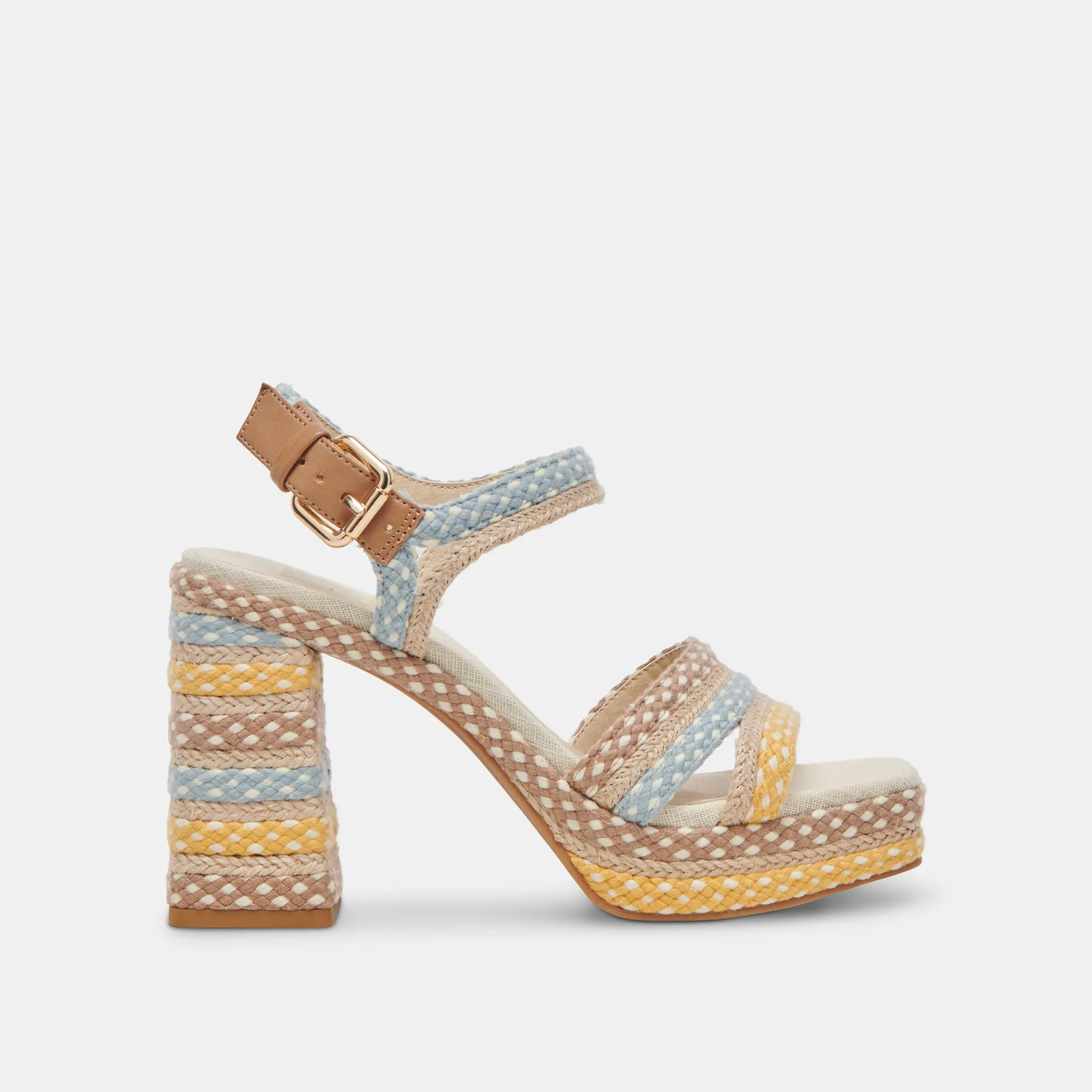 ARNELA HEELS CITRUS MULTI WOVEN