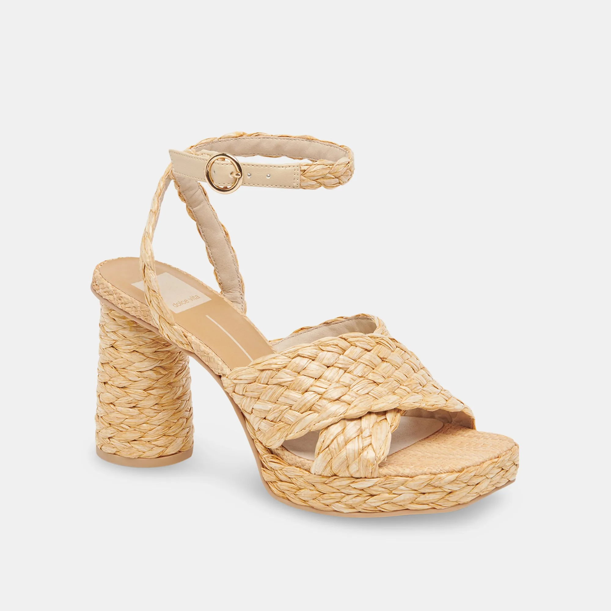 ASALA HEELS LT NATURAL RAFFIA