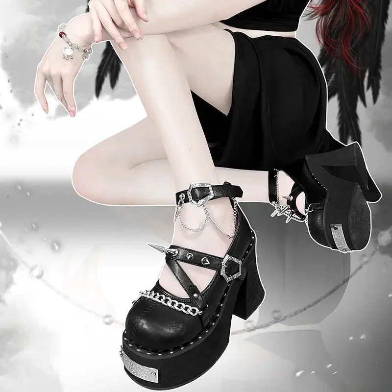 Barbara Gothic Velvet Heels ON1424