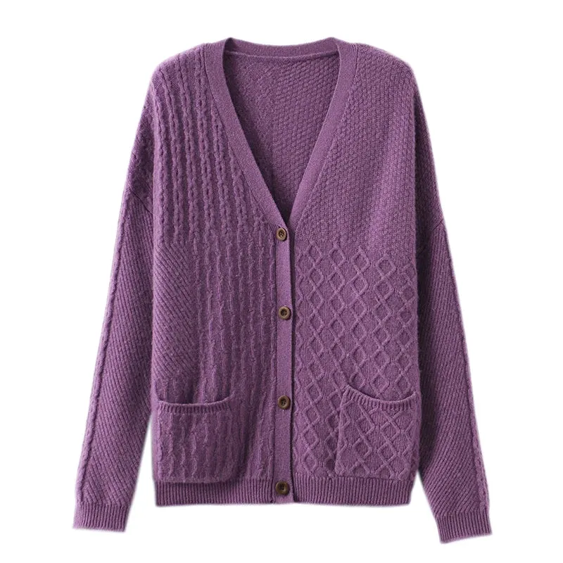 Cable knit wool cardigan | Women’s knitwear