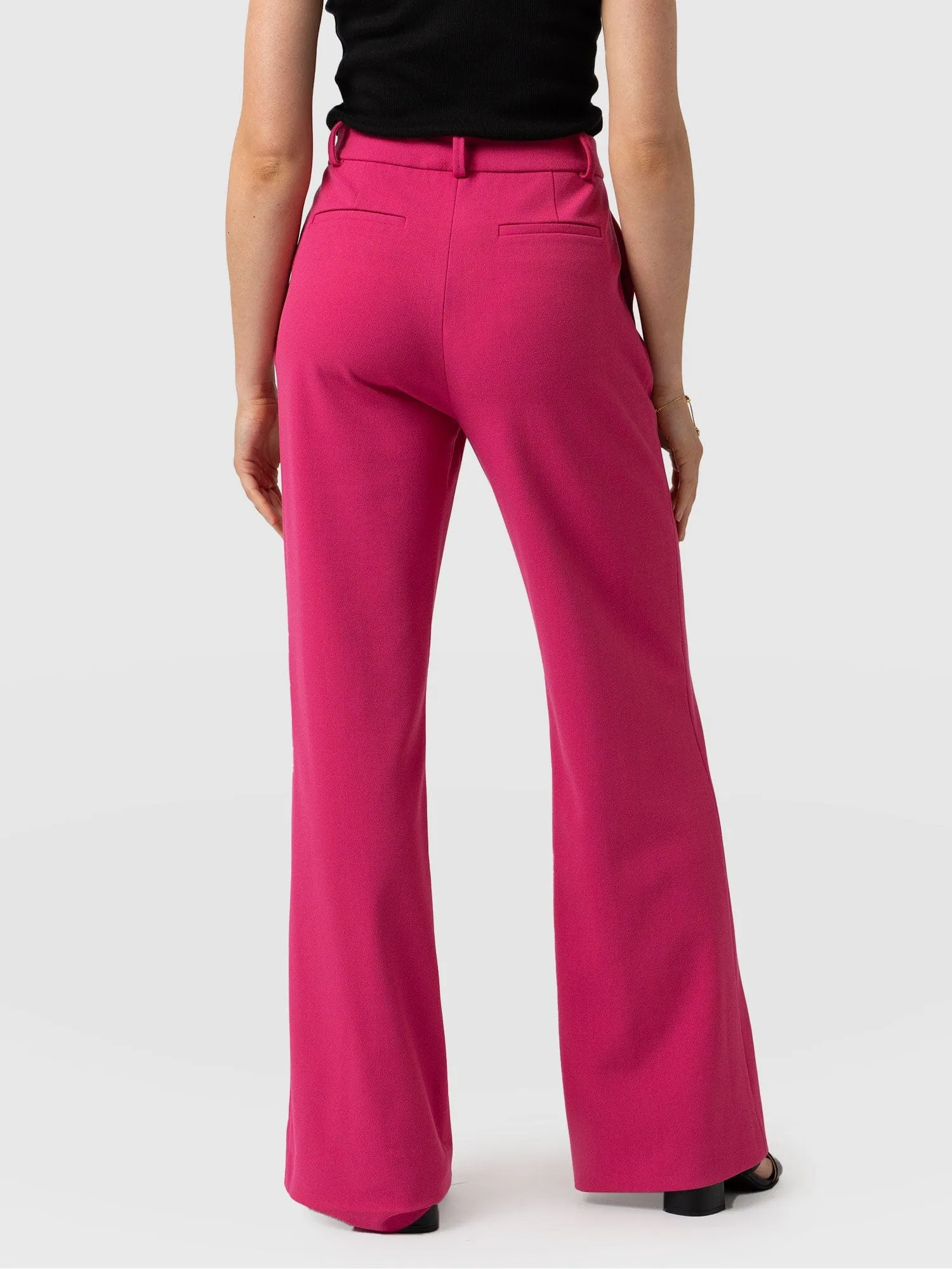 Cambridge Tailored Wide Leg Pant - Hot Pink