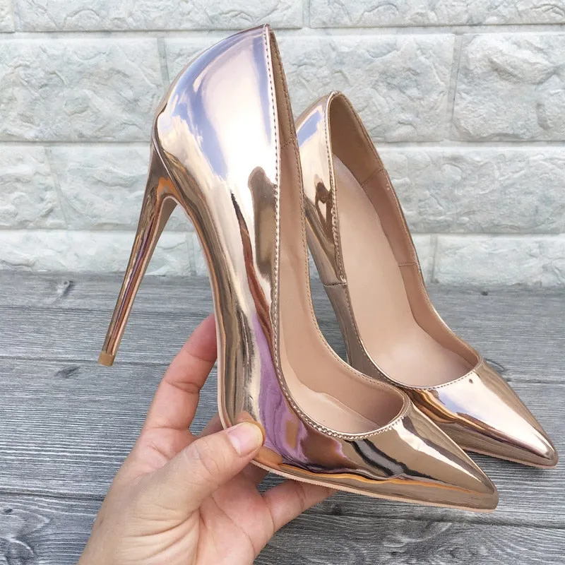 Champagne Gold Patent Leather Pumps