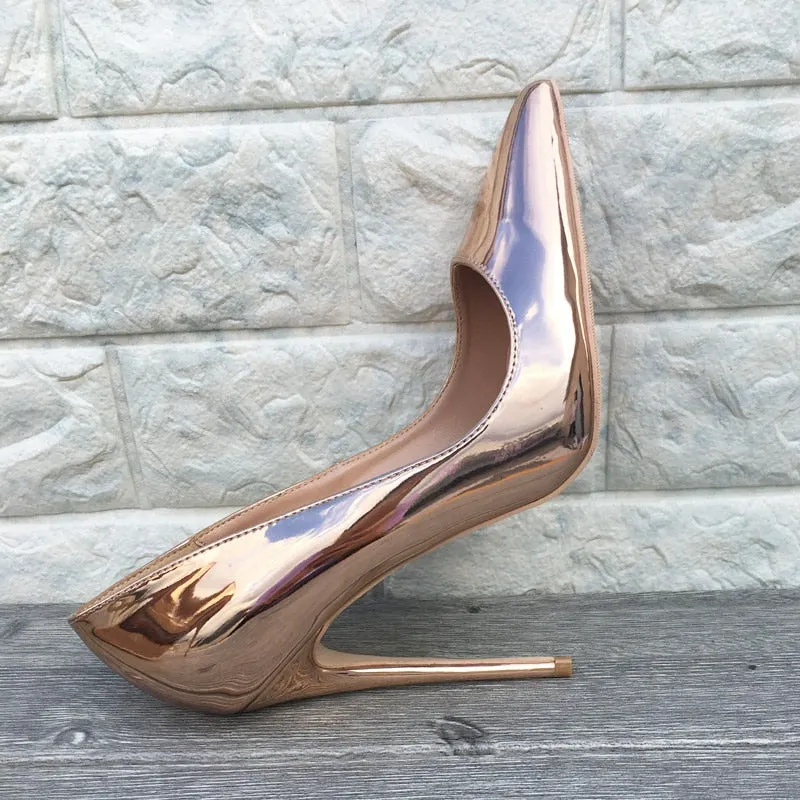 Champagne Gold Patent Leather Pumps