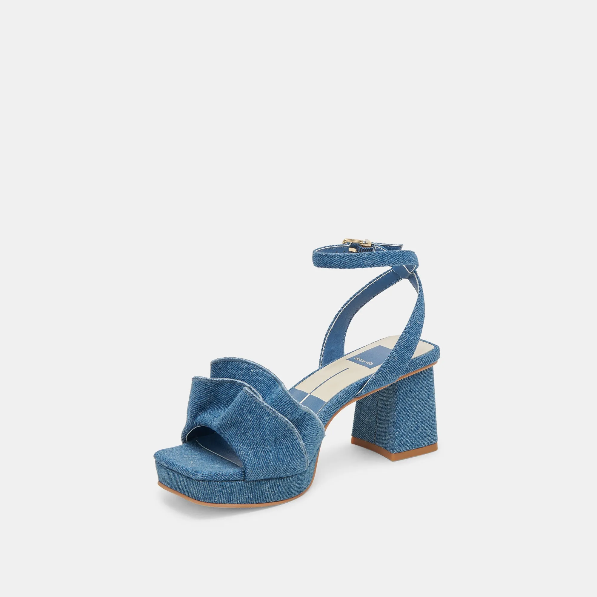 CHEER HEELS DARK BLUE DENIM