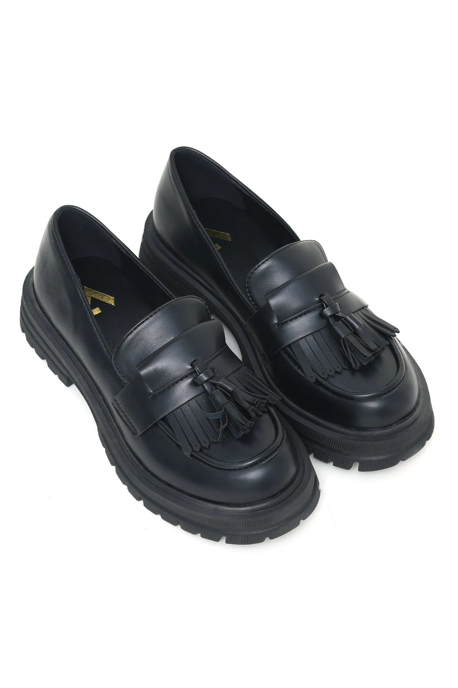 CHUNKY LOAFERS-BLACK