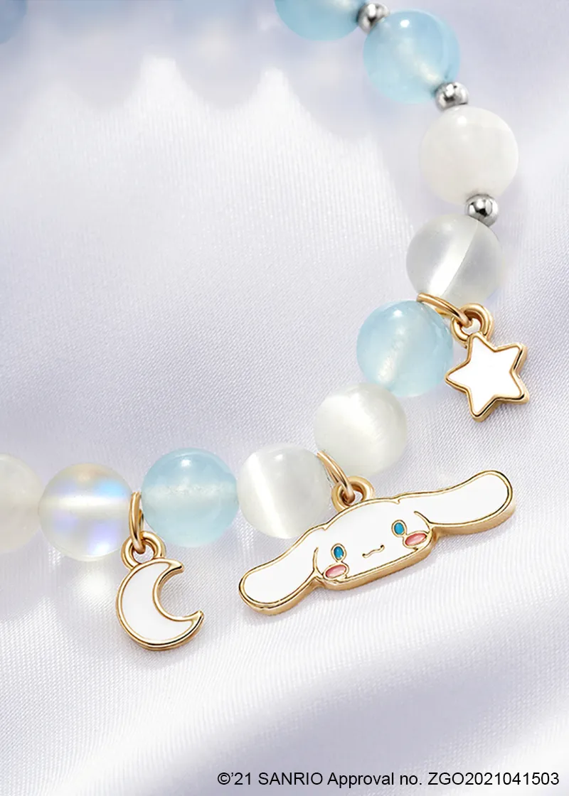 Cinnamoroll pearly blue bracelet with pendants - TIDE COLOR x SANRIO