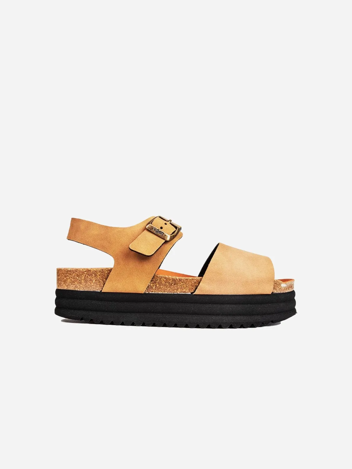 Clove Women's Vegan Flatform Sandals | Caramel