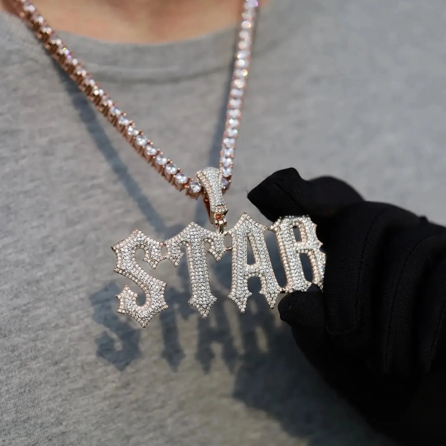 Custom 2-Tone Trap Font Pendant