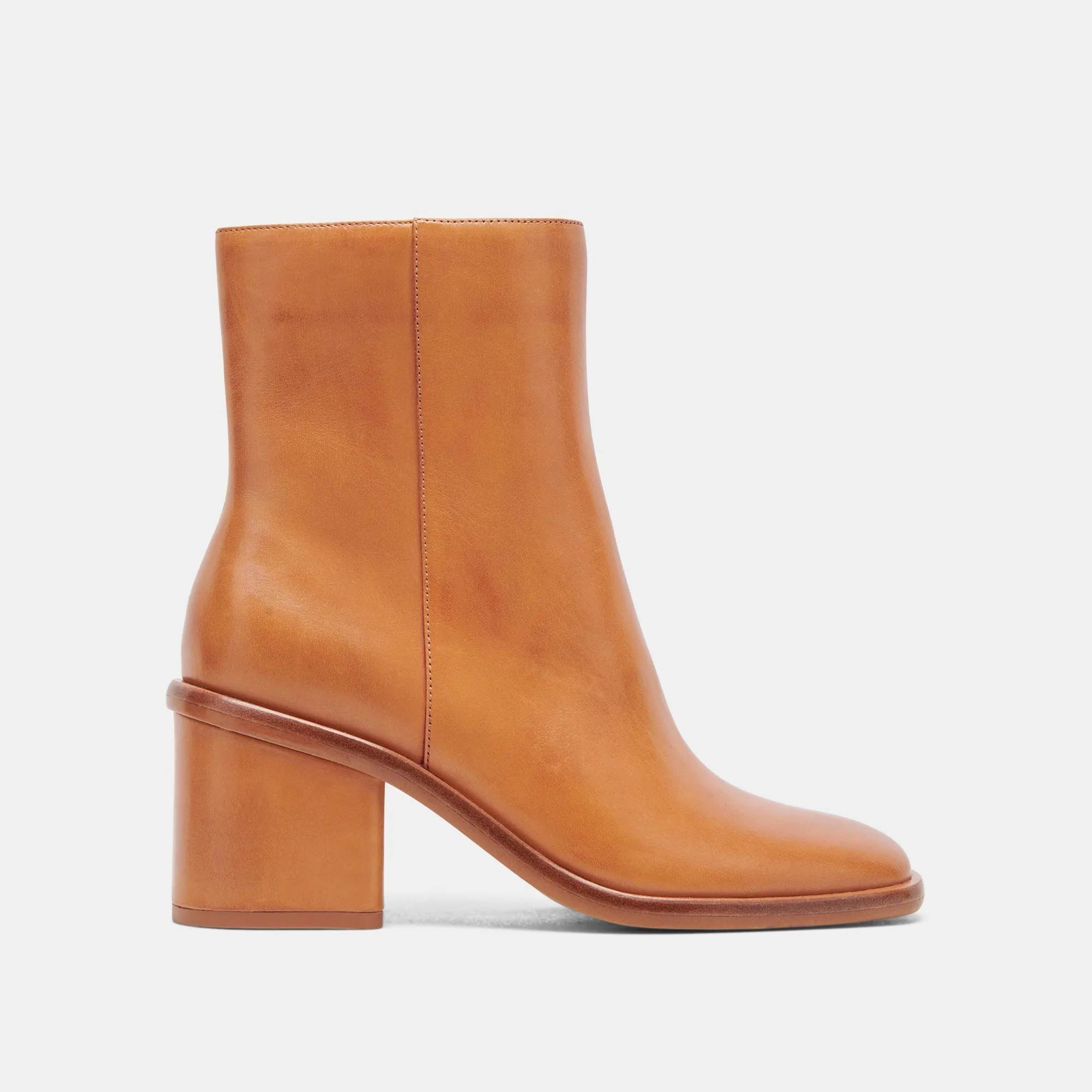 DAPPER BOOTIES TAN LEATHER - re:vita