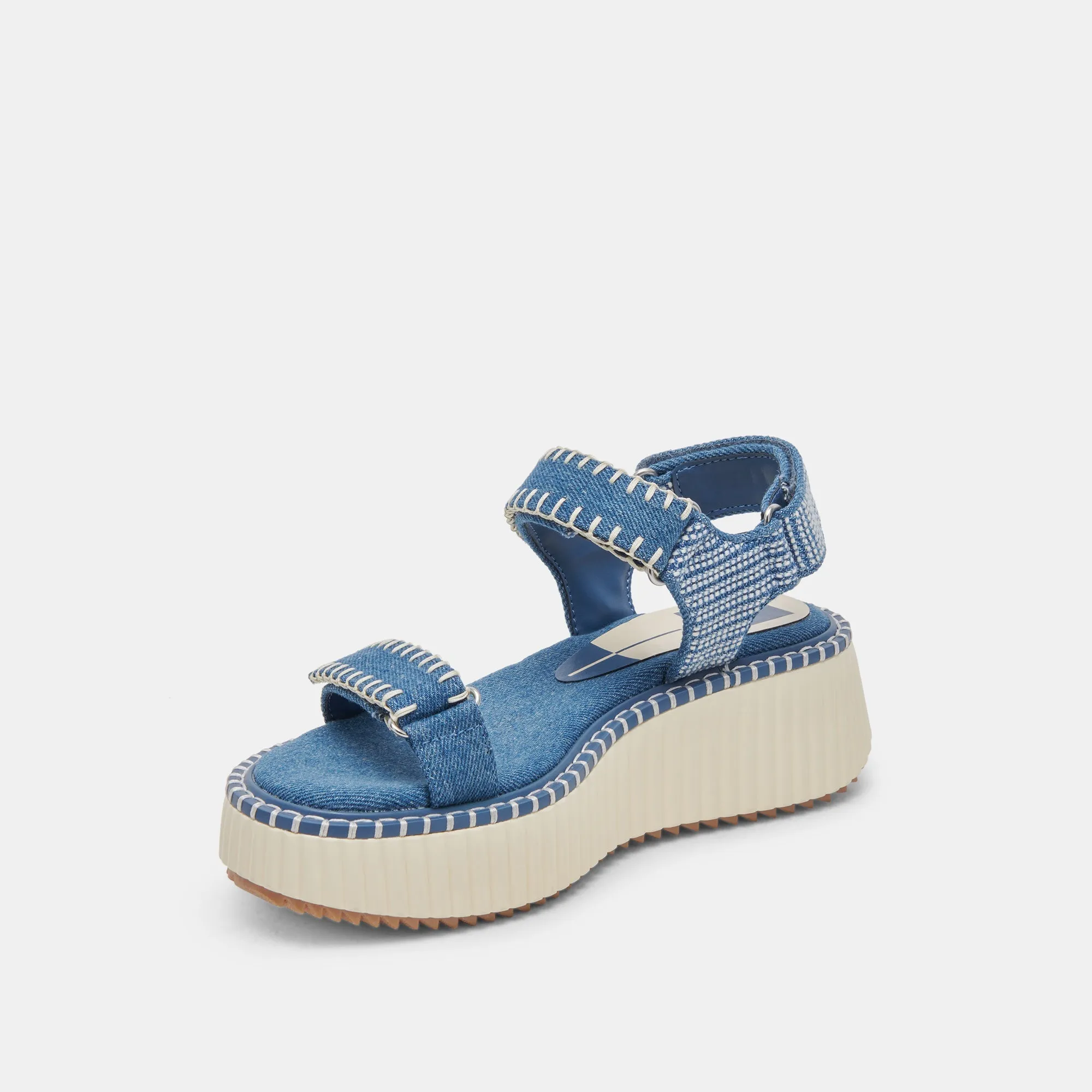 DEBRA SANDALS BLUE DENIM - re:vita