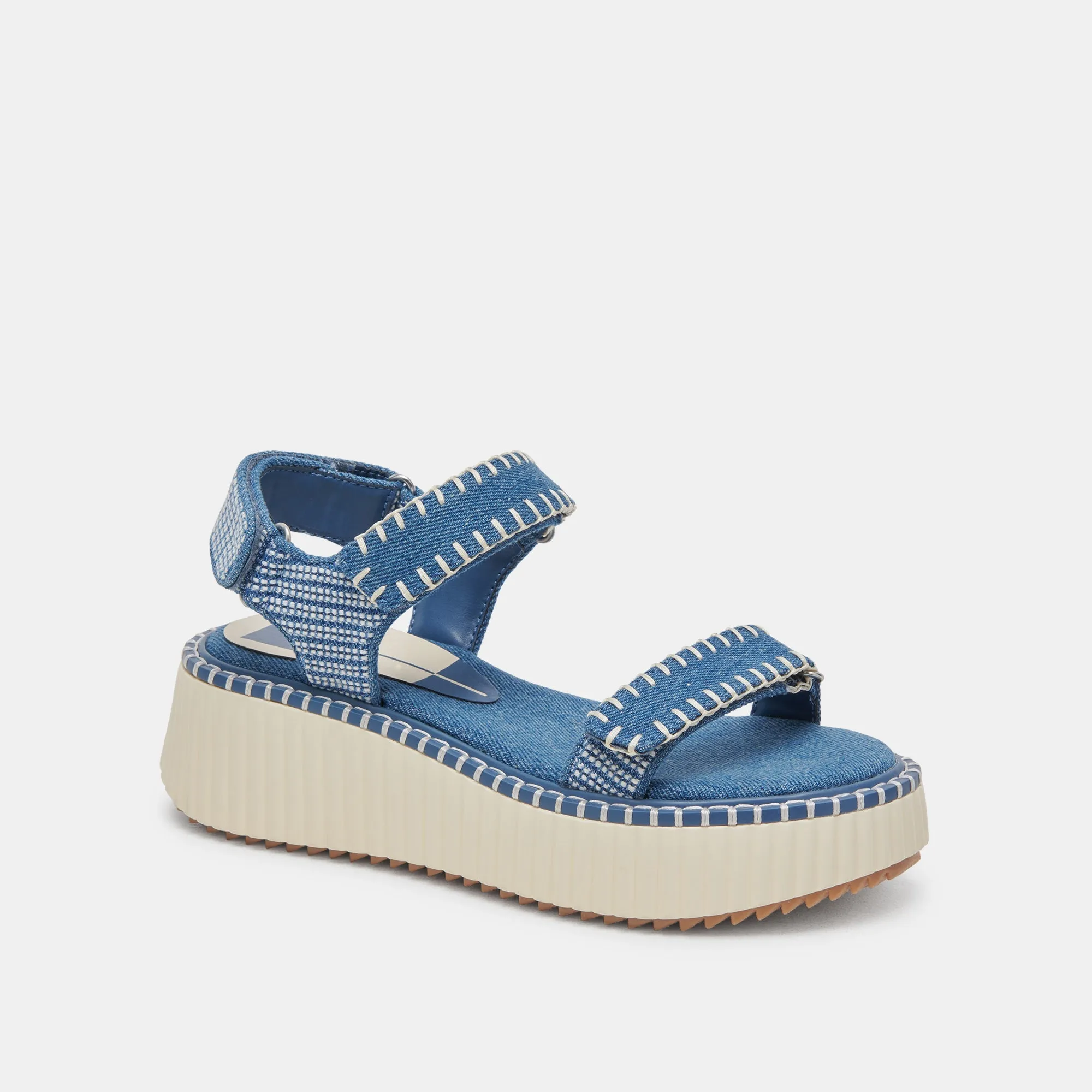 DEBRA SANDALS BLUE DENIM - re:vita