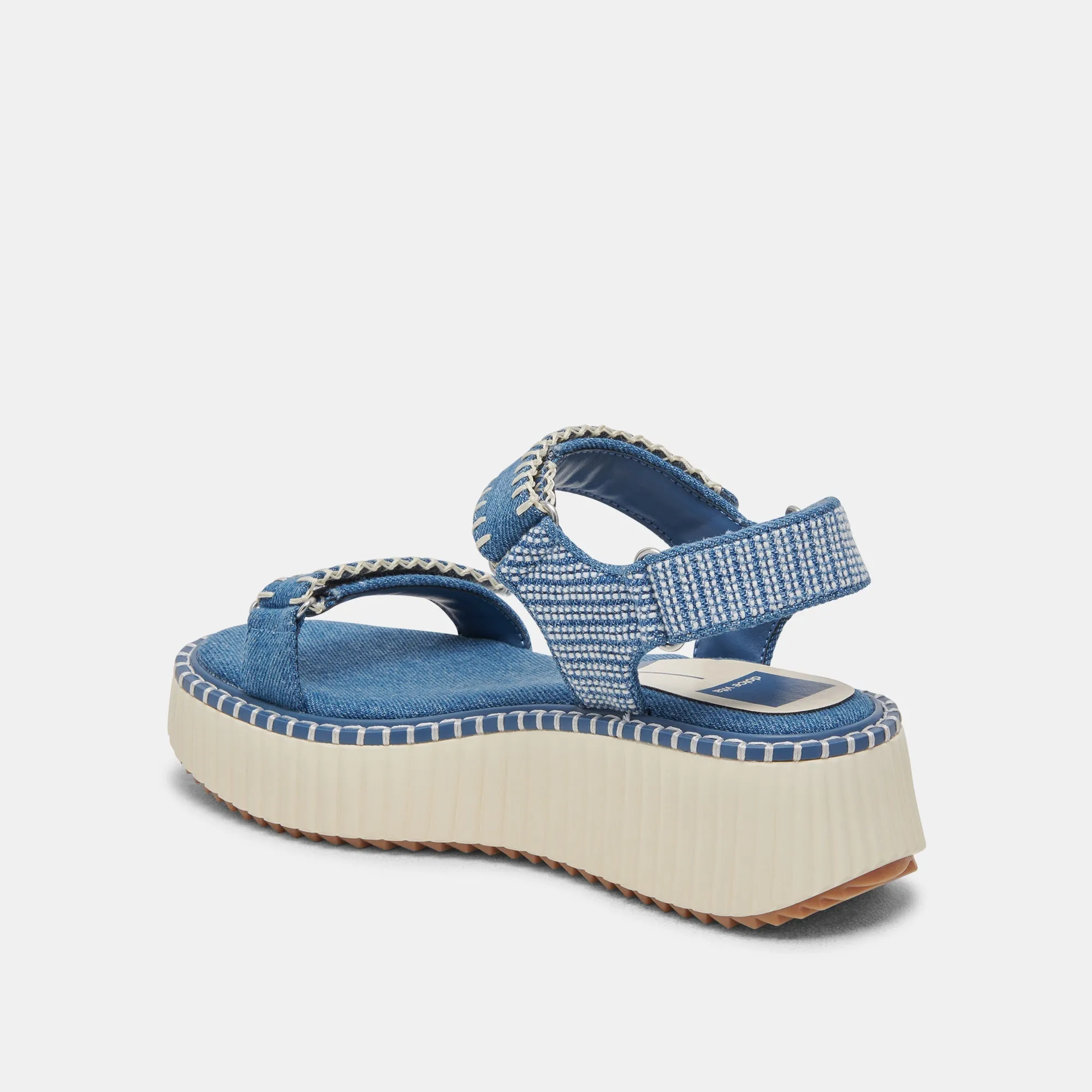 DEBRA SANDALS BLUE DENIM - re:vita