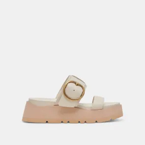 DEX SANDALS IVORY LEATHER