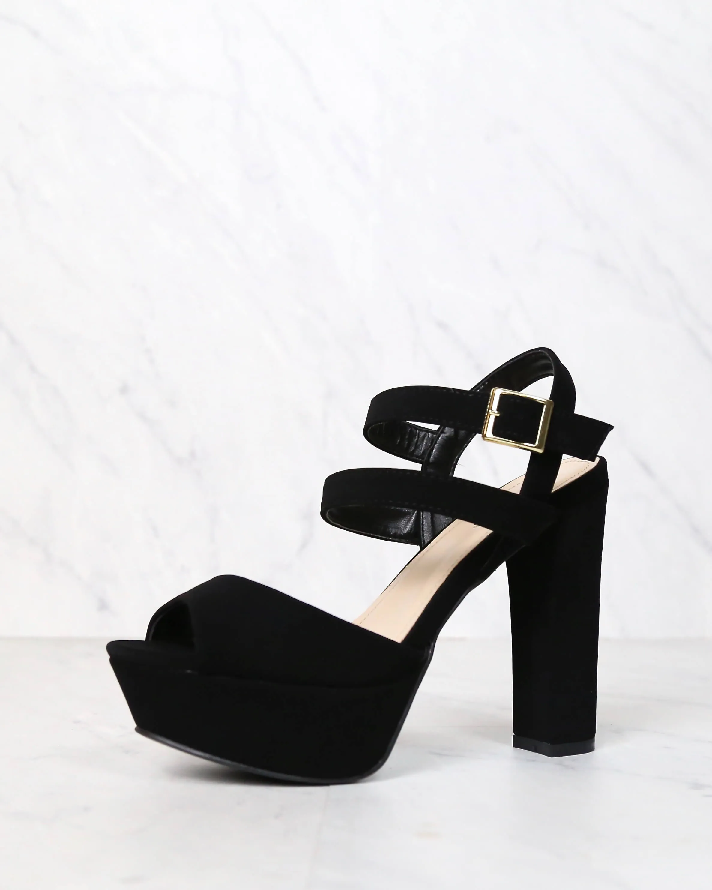 Double Strap Platform Pumps in More Colors