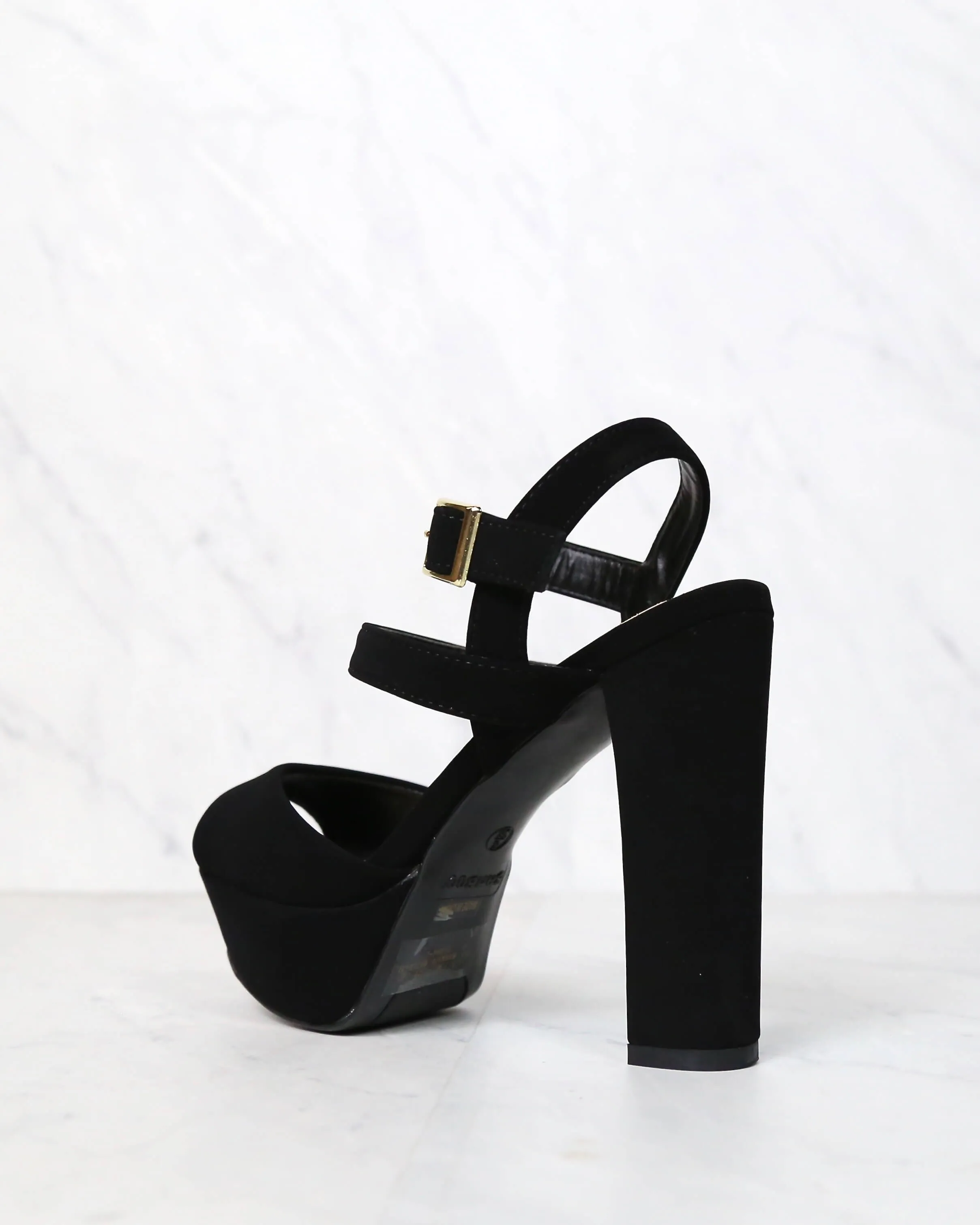 Double Strap Platform Pumps in More Colors