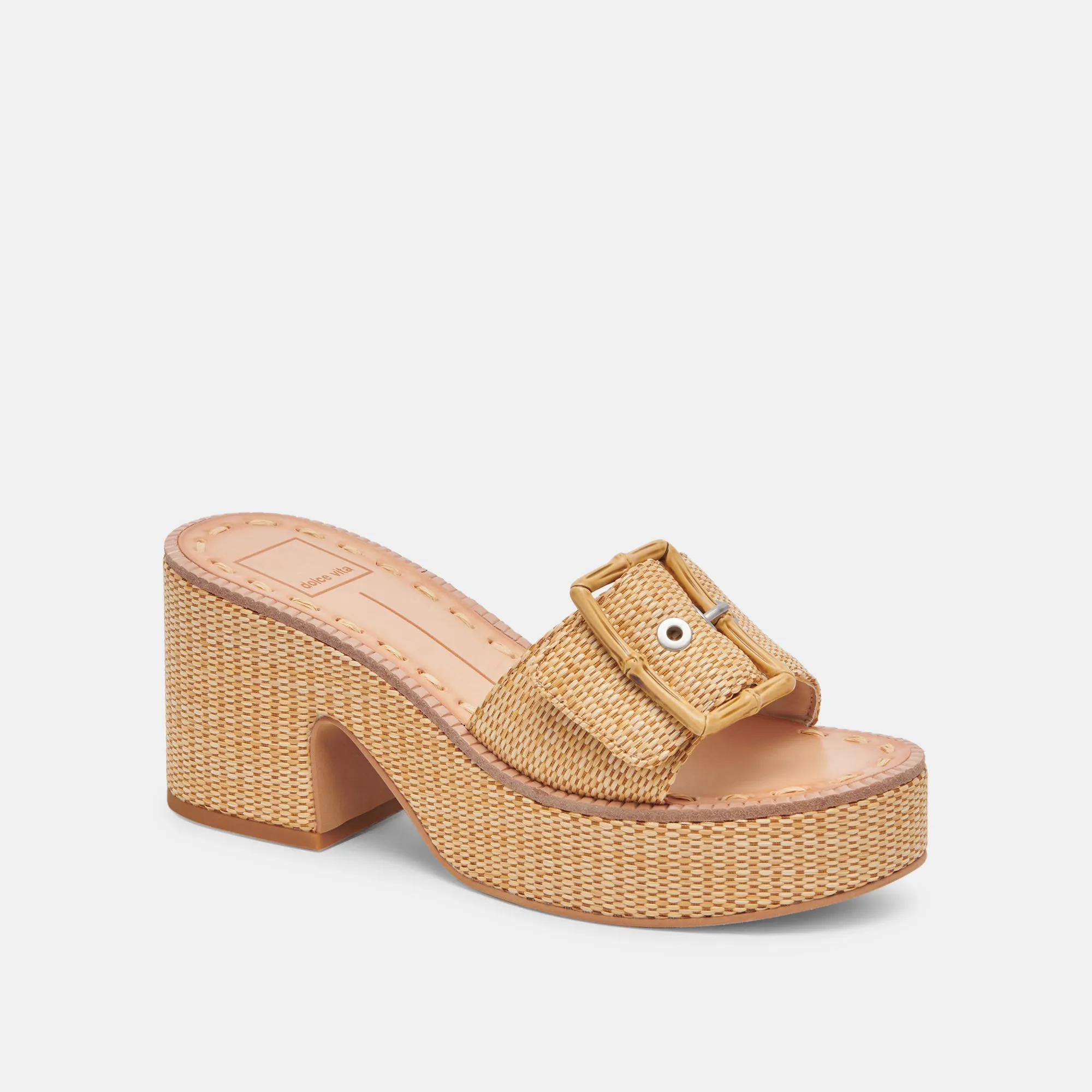 ERA HEELS WARM NATURAL RAFFIA