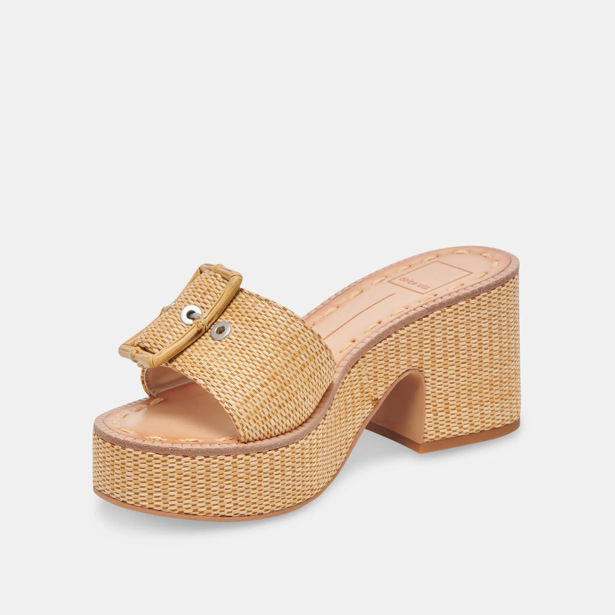 ERA HEELS WARM NATURAL RAFFIA