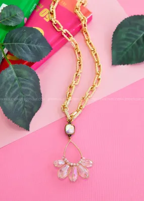 Gail Crystal Chain Necklace by Pink Panache