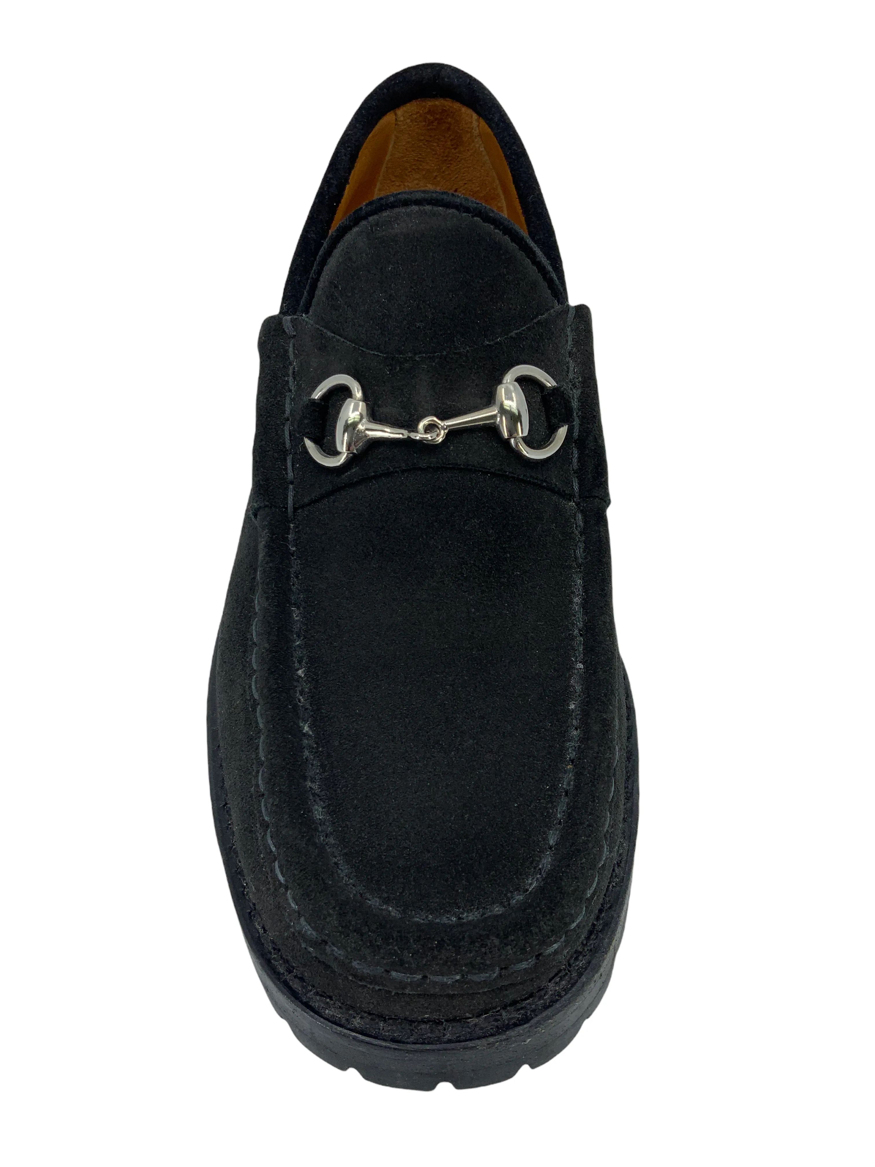 Gucci Classic Horsebit Suede Lug Sole Loafer Size 6.5