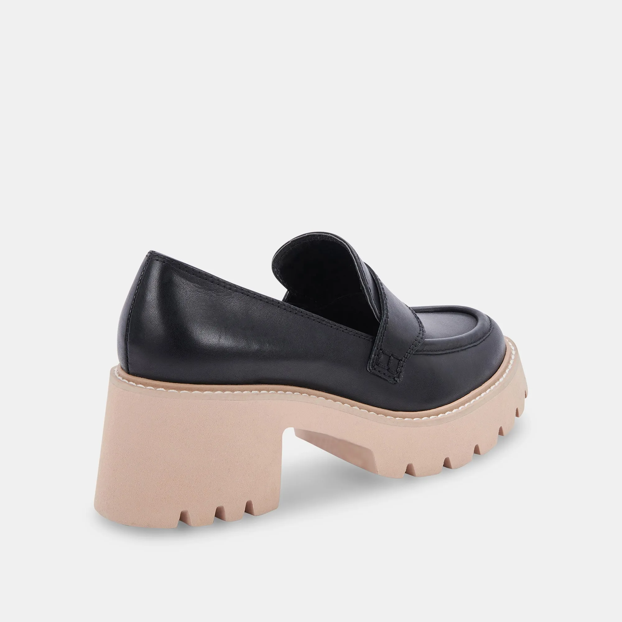 HALONA LOAFERS BLACK LEATHER - re:vita