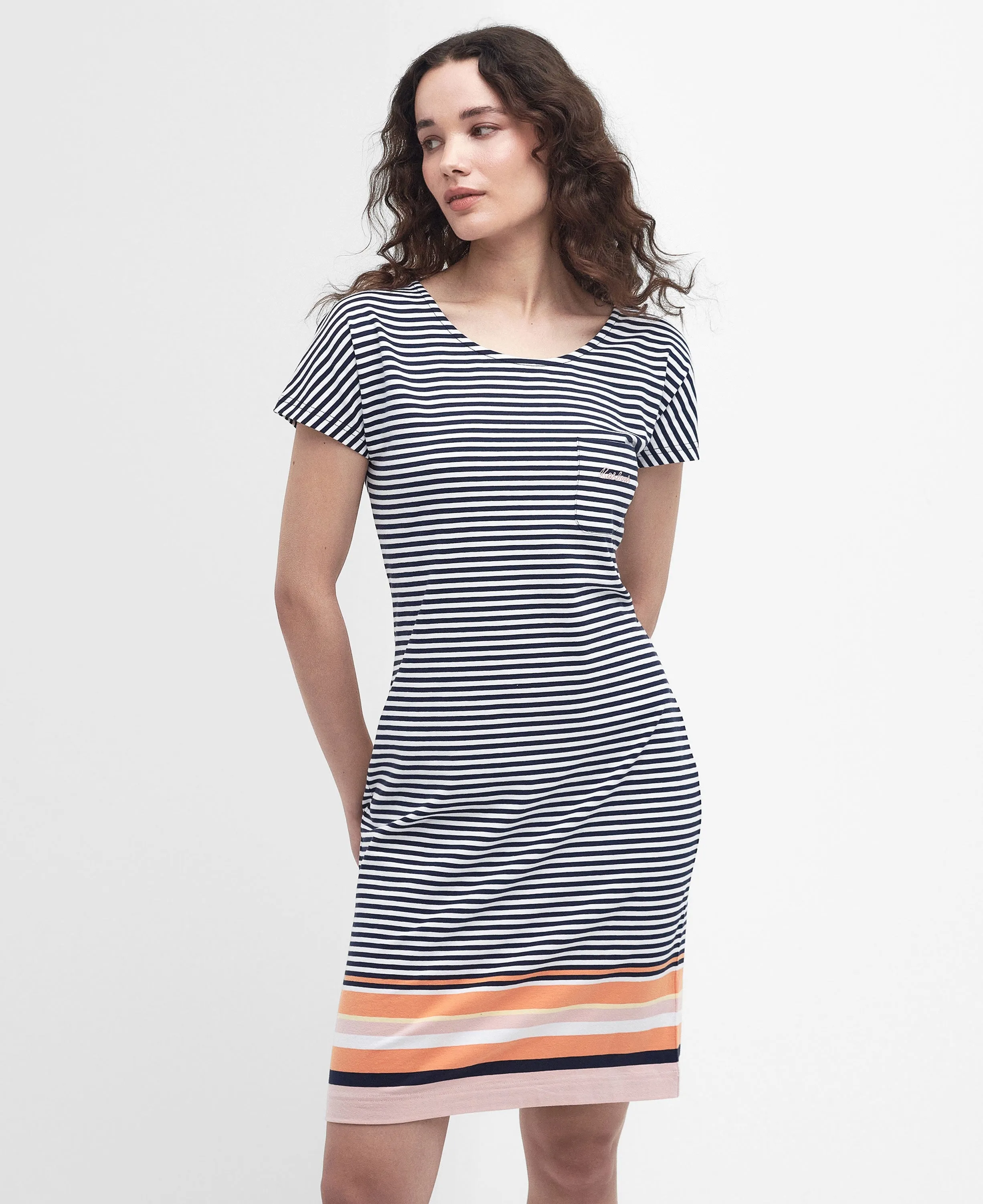 Harewood Stripe Dress - Navy Multi Stripe