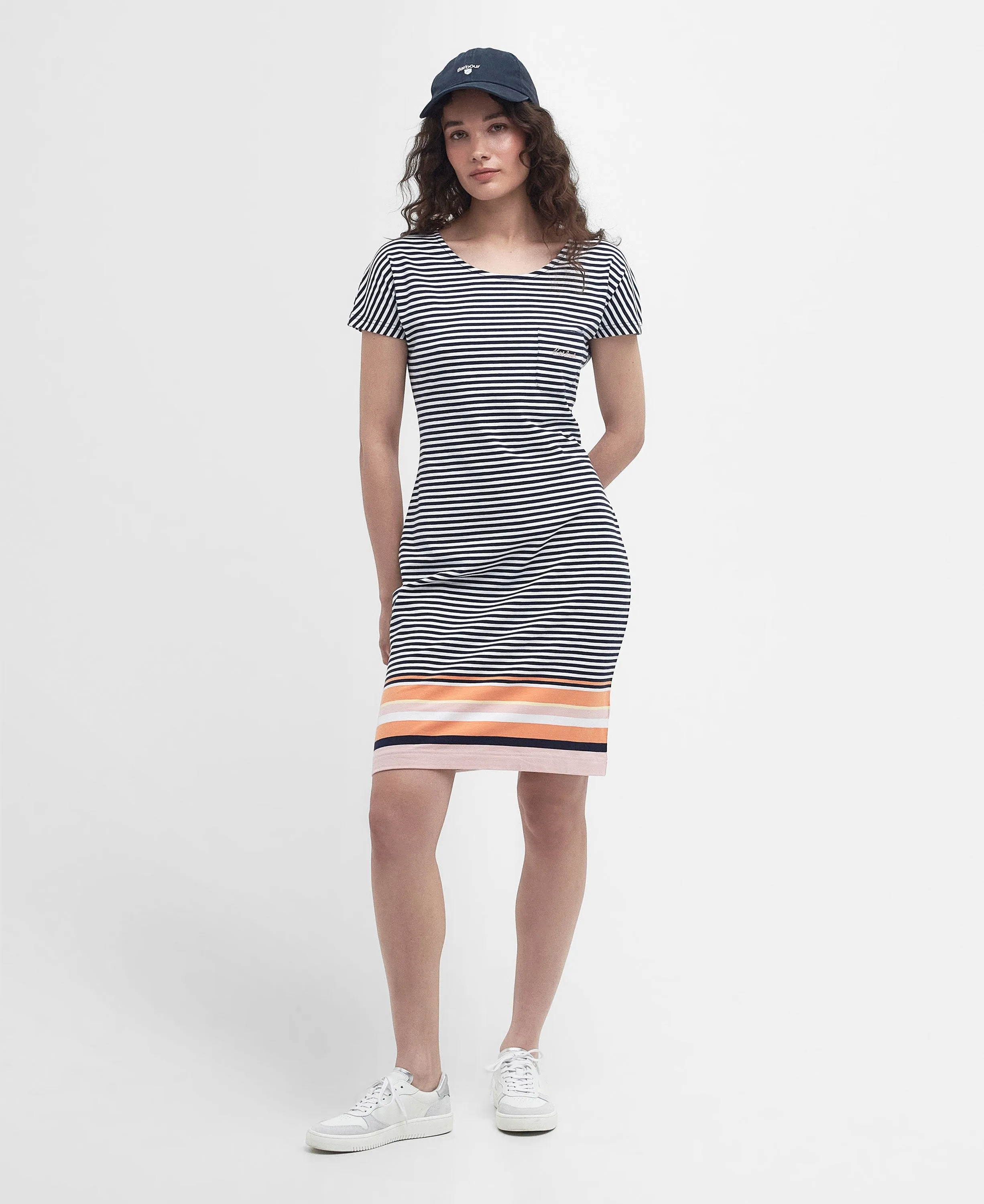 Harewood Stripe Dress - Navy Multi Stripe