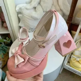 Heart Bow Lolita Heels