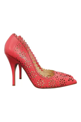 KATE SPADE New York Pink Laser Cut Lana Geranium Heels ( US 8.5B | UK 5.5)