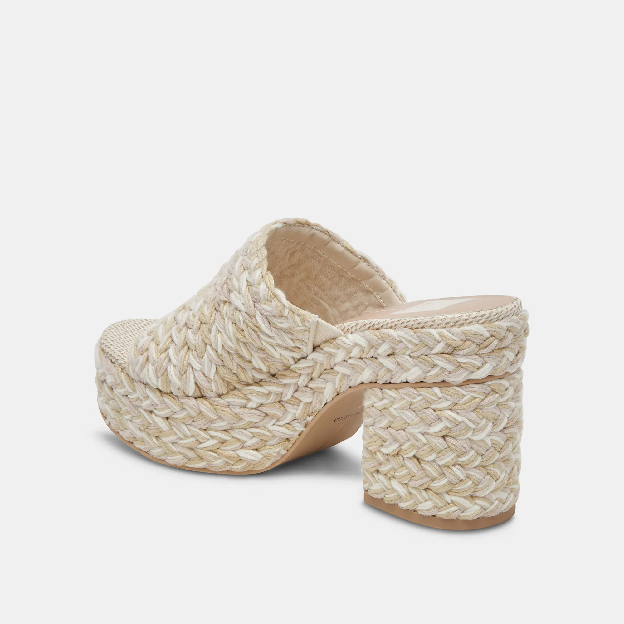 LADY HEELS IVORY MULTI WOVEN