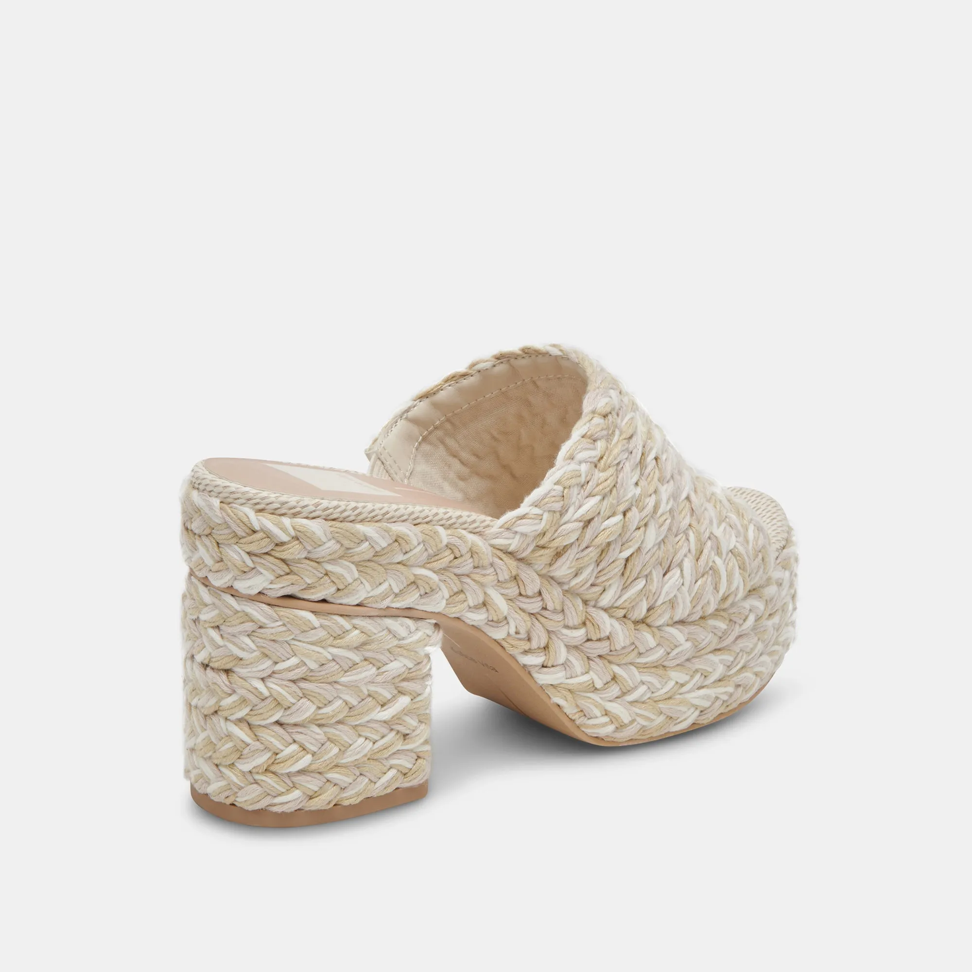 LADY HEELS IVORY MULTI WOVEN