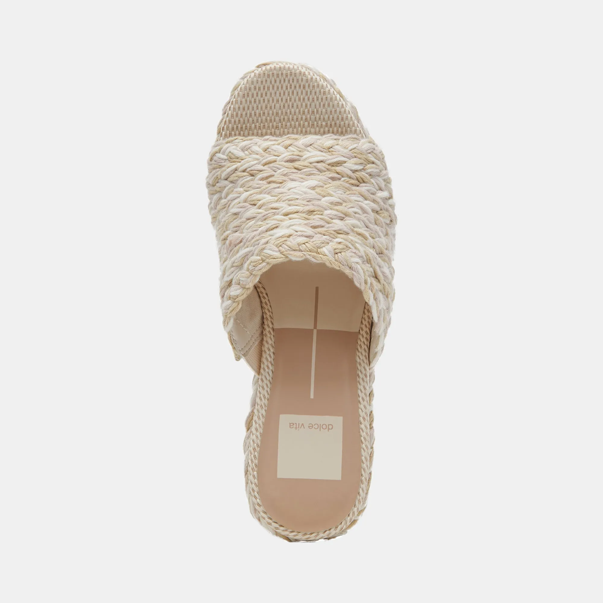 LADY HEELS IVORY MULTI WOVEN