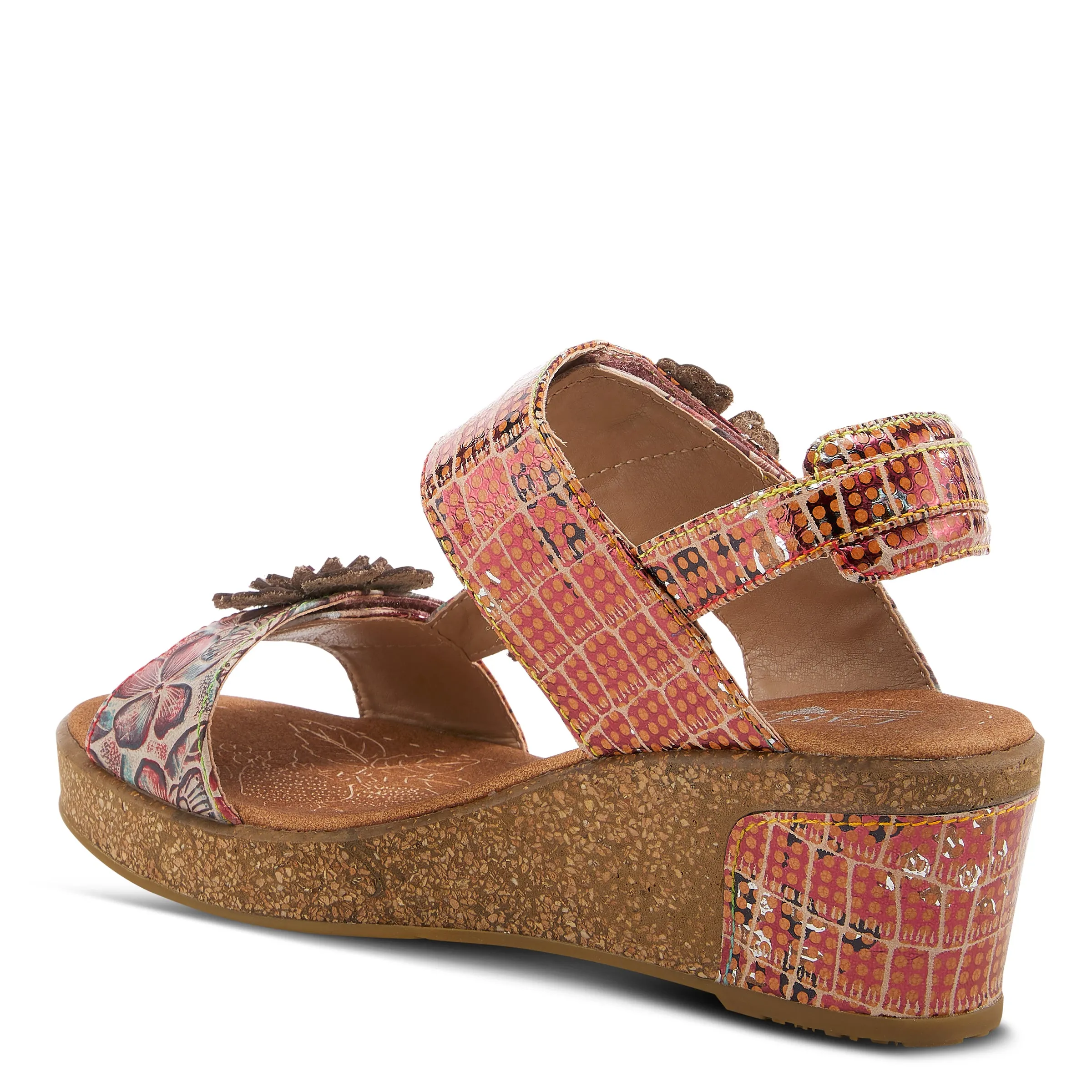 L'ARTISTE RADD-GEO BACK STRAP SANDALS