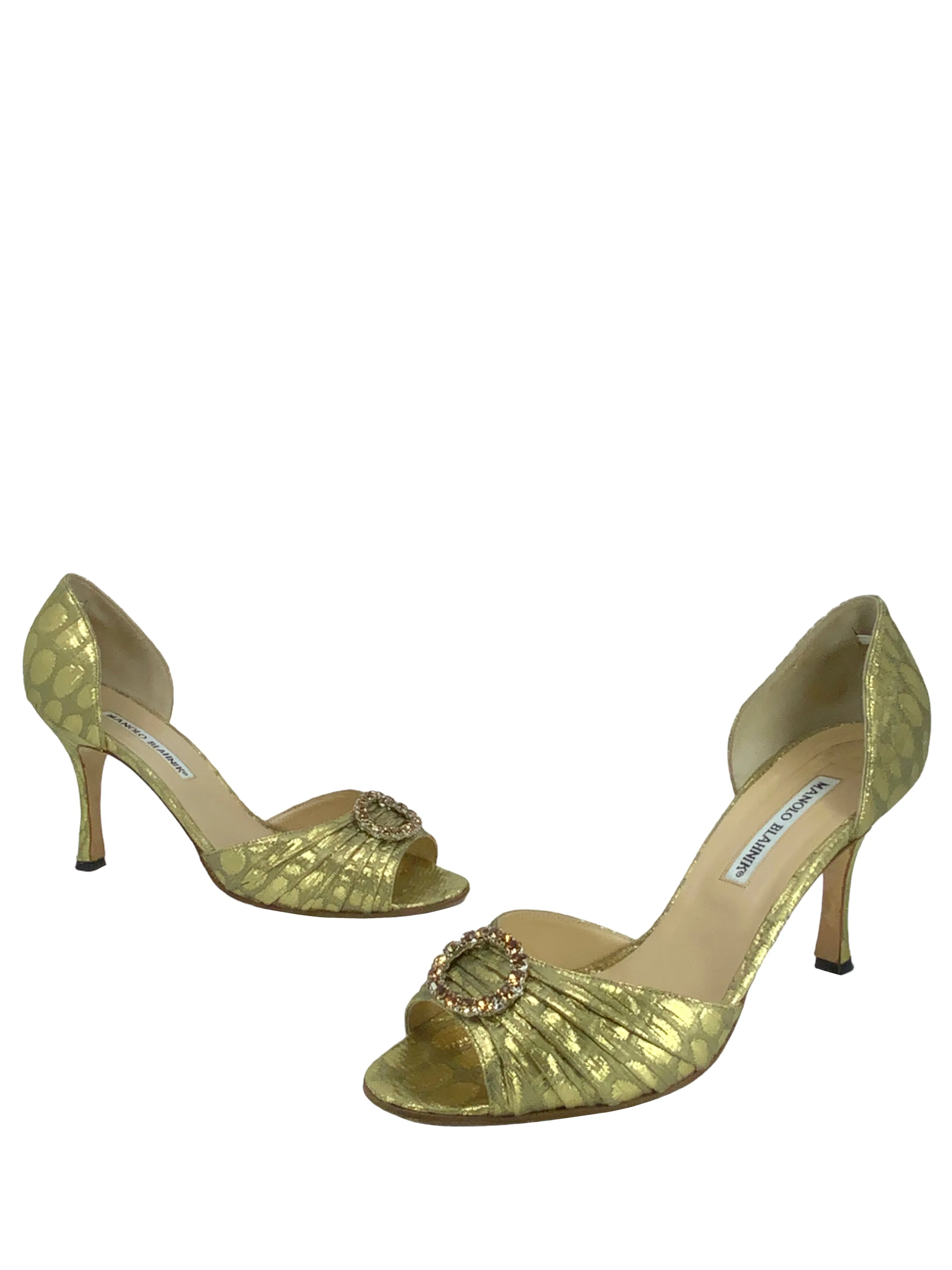 Manolo Blahnik Sedaraby Embellished d'Orsay Pumps Size 9.5