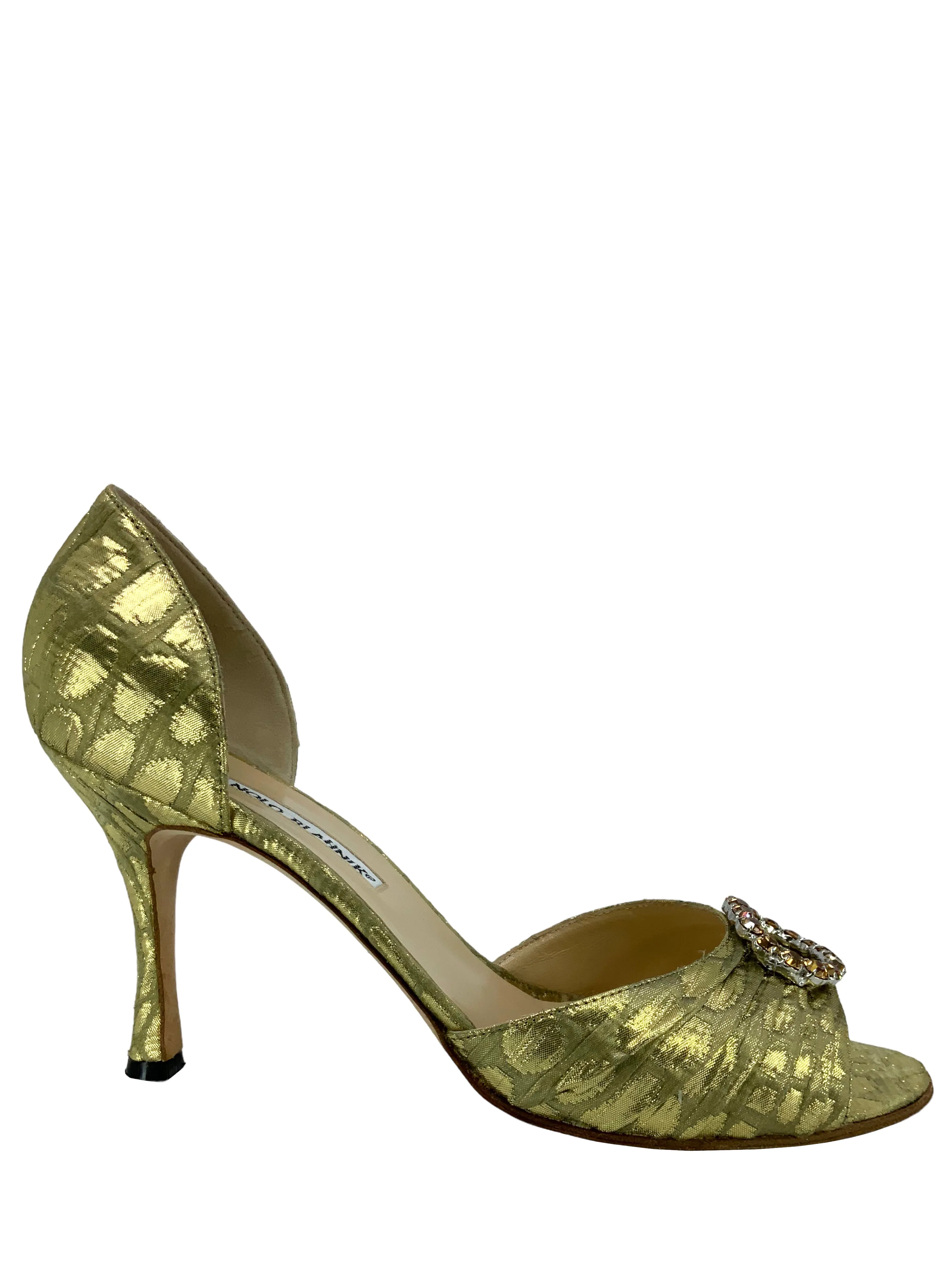 Manolo Blahnik Sedaraby Embellished d'Orsay Pumps Size 9.5