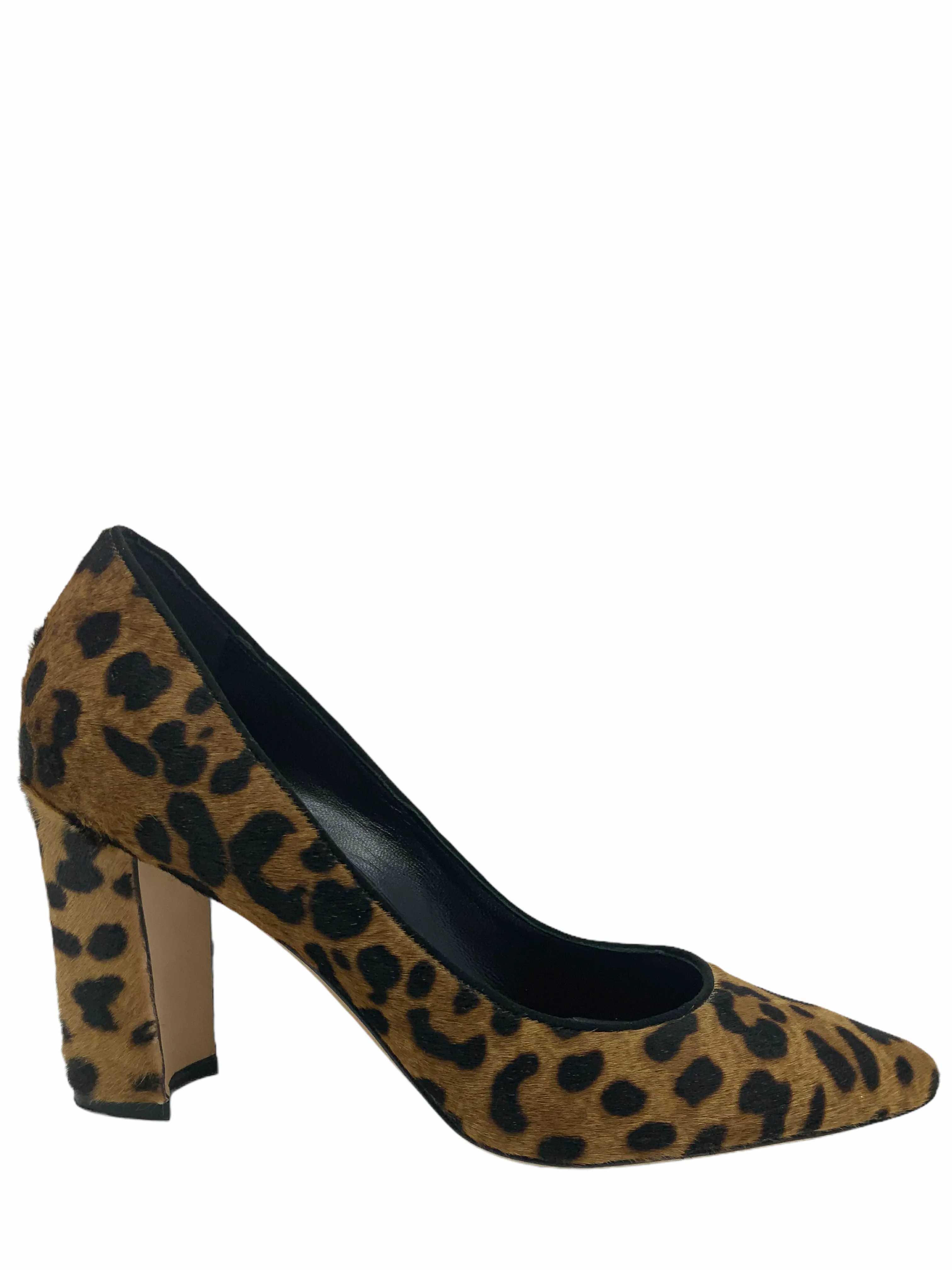 Manolo Blahnik Tucciototo Leopard-Print Calf Hair Pumps Size 7