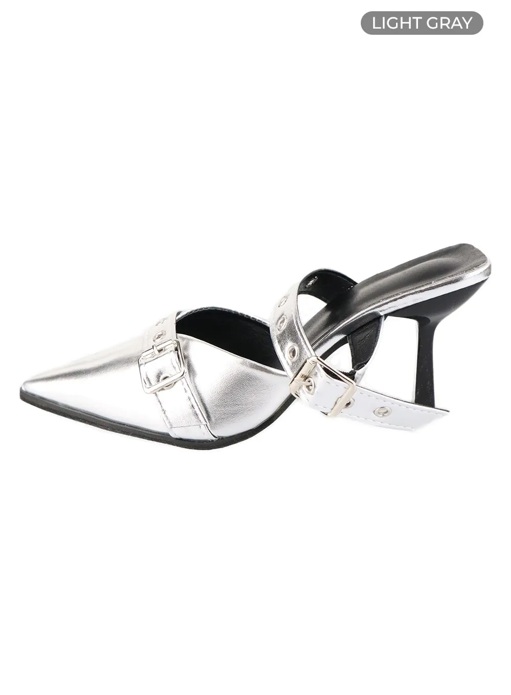 Metallic Buckle Stiletto Heels CM422