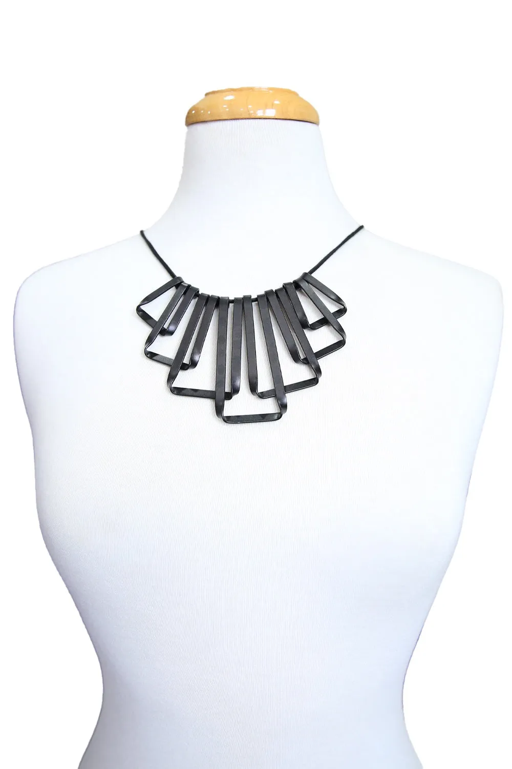 MONICA KREXA TRAP PENDANT NECKLACE BLACK