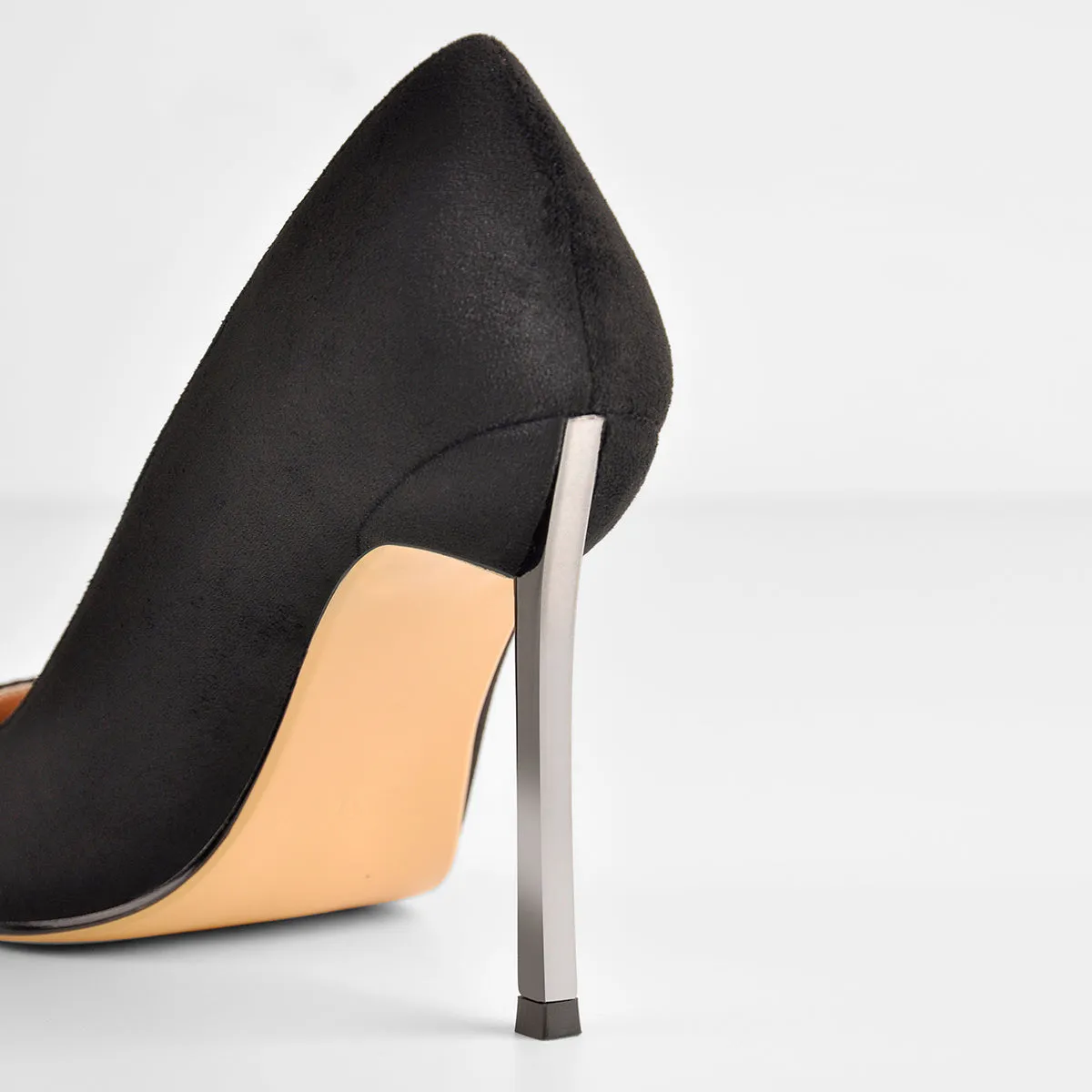 Onlymaker Pumps Black 4 inches Metal Heels