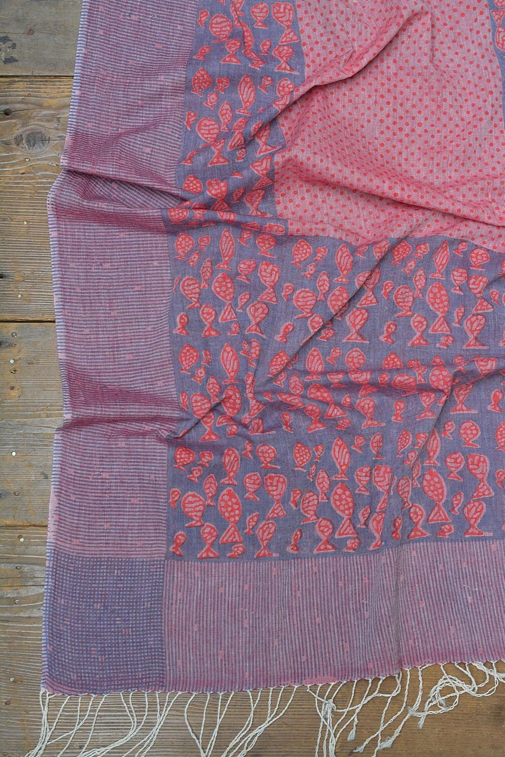 PESCE - Block Printed Dupatta