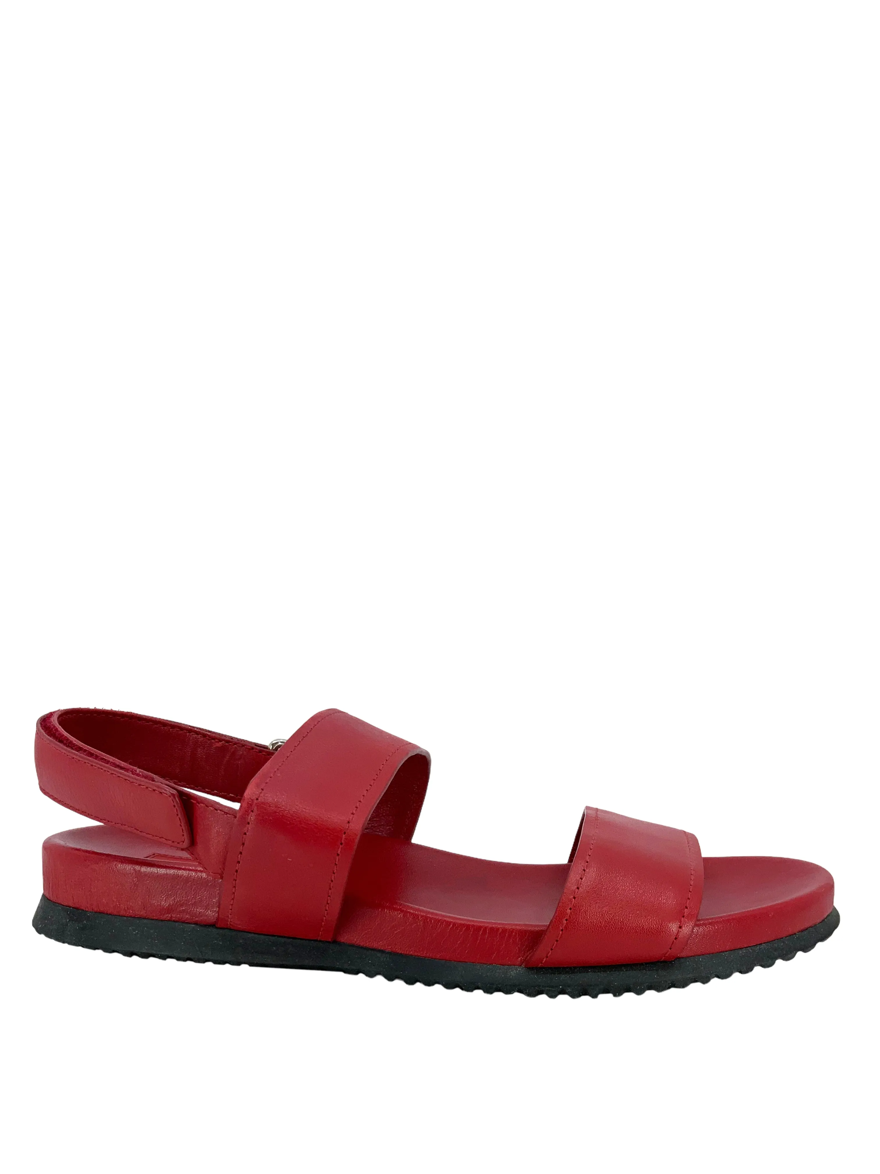 PRADA Leather Velcro Ankle Strap Sandals Size 7