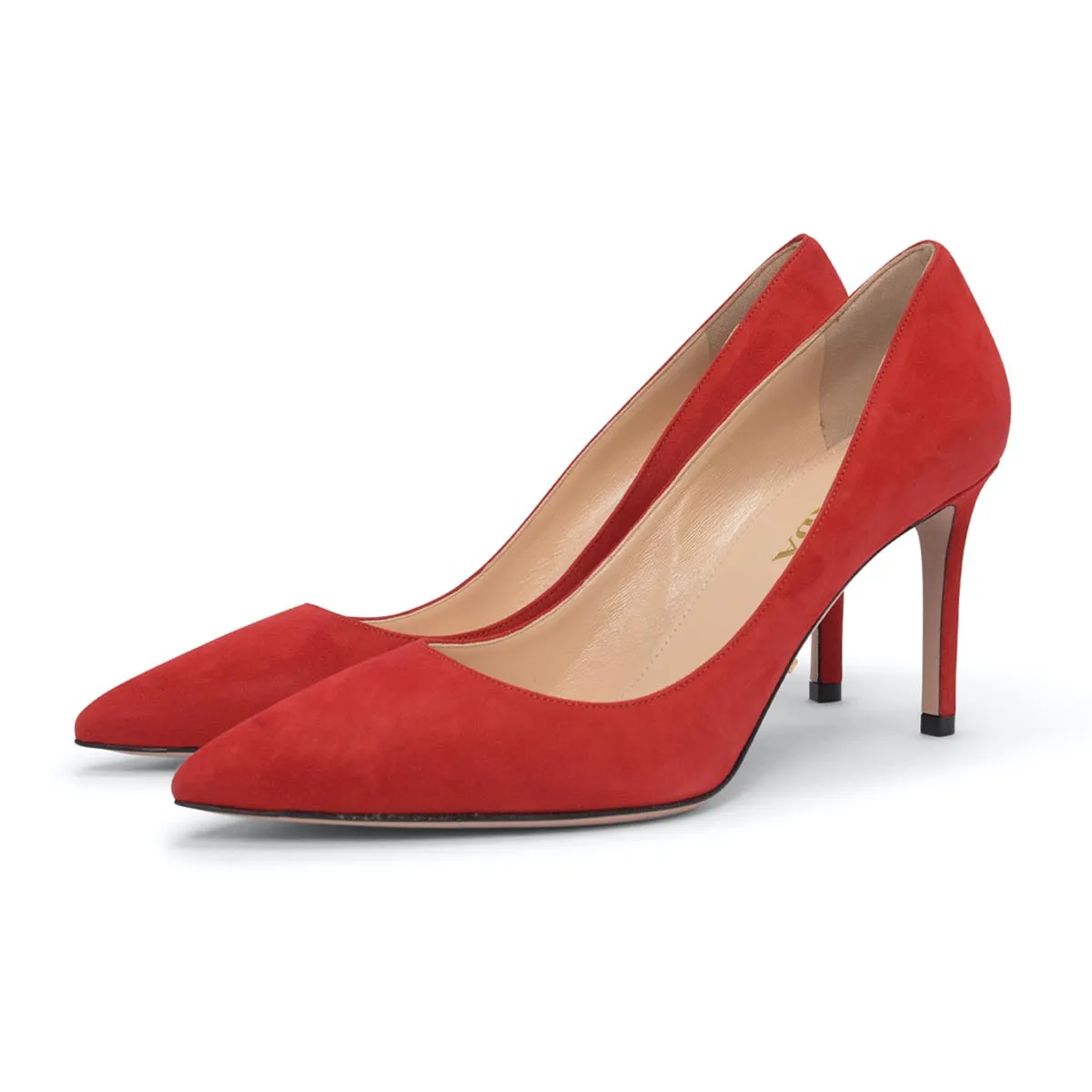 Prada Red Suede Pumps