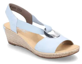 Rieker 624H6-10 Womens Slip On Sandals