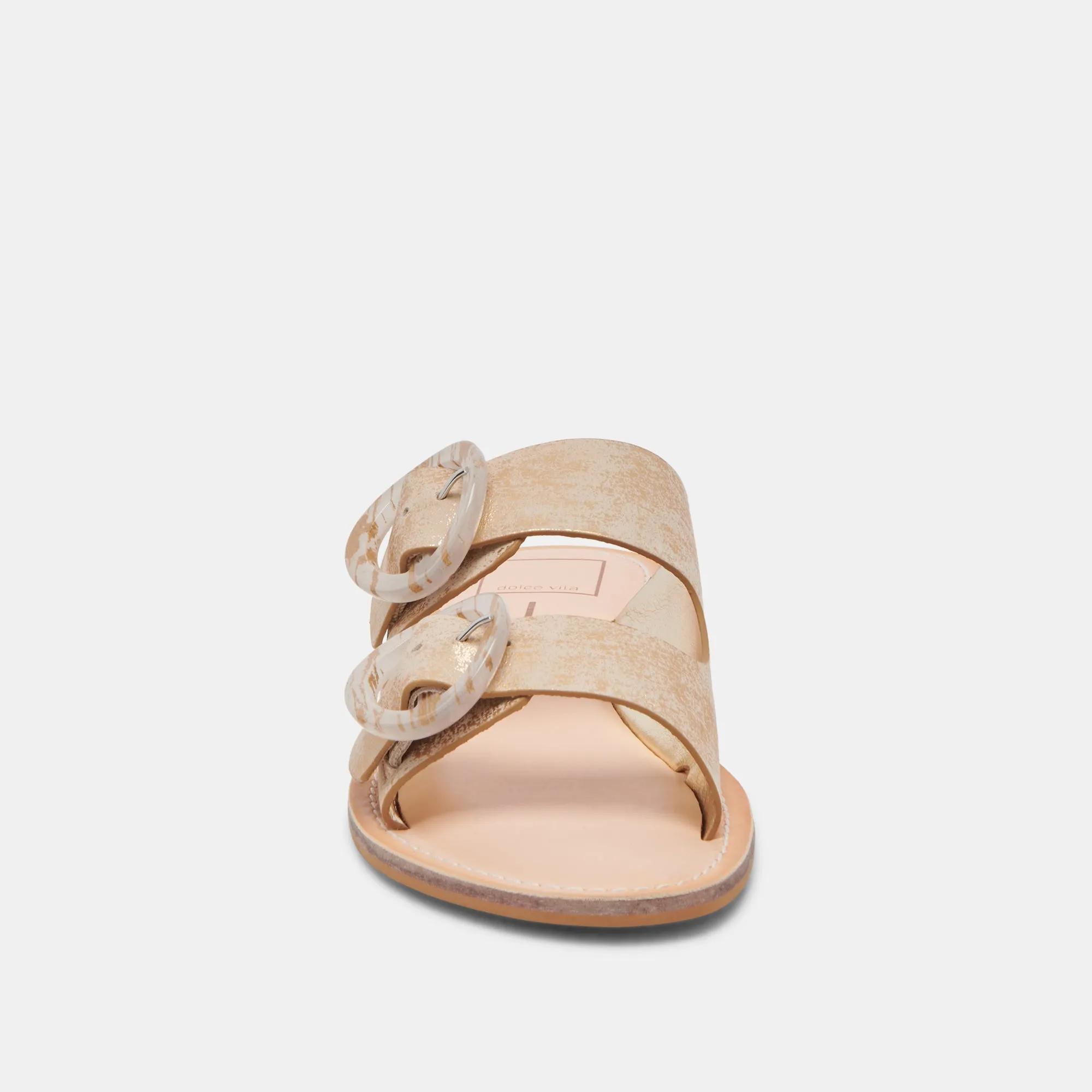 SECILY SANDALS LIGHT GOLD NUBUCK