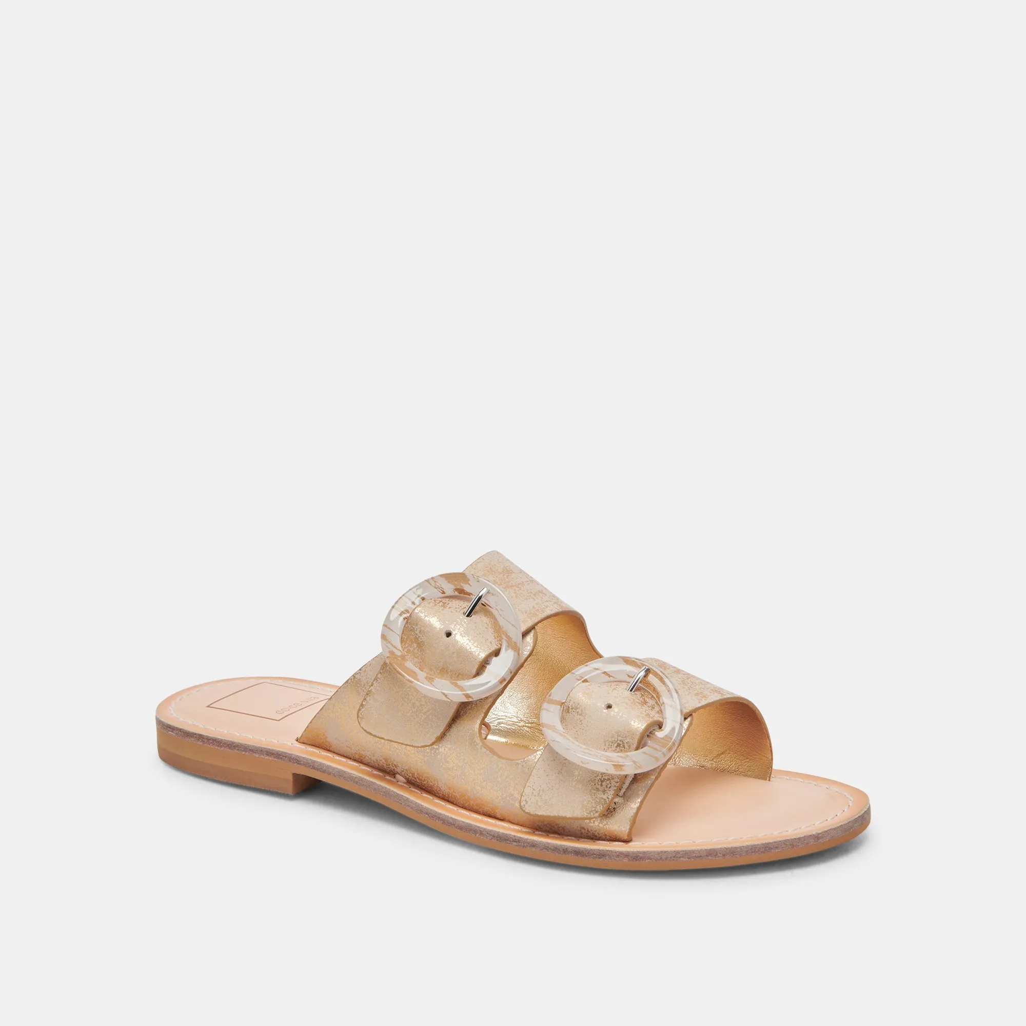 SECILY SANDALS LIGHT GOLD NUBUCK